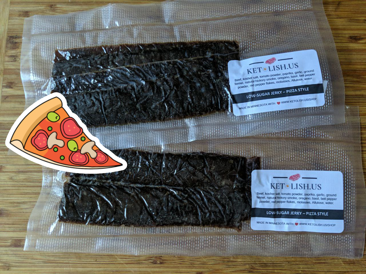Pizza Style (single) Low Sugar Ground Beef Jerky