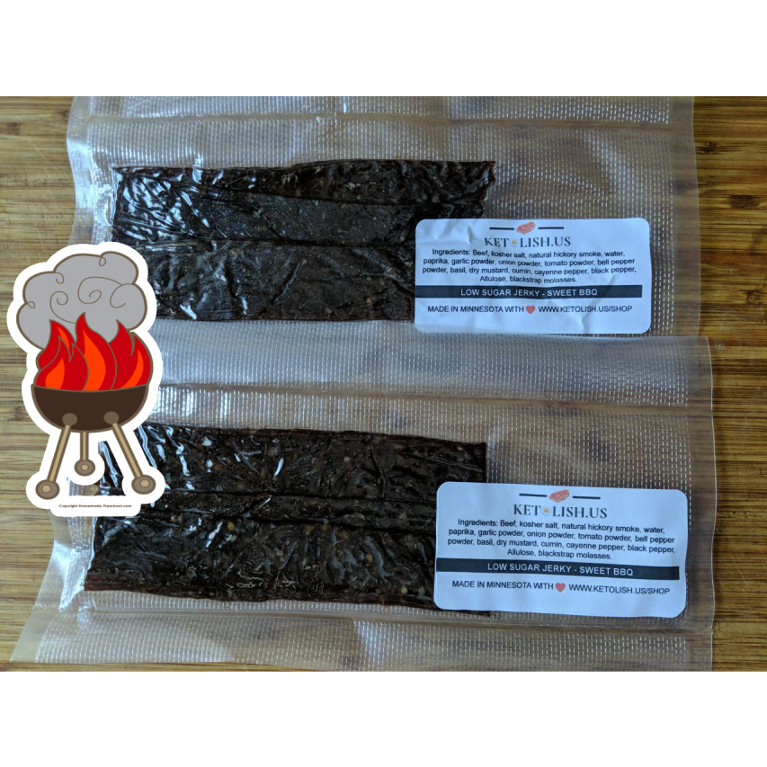 Sweet BBQ (single) Low Sugar Ground Beef Jerky