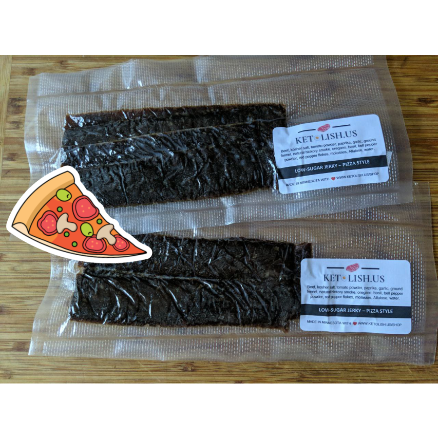 Pizza Style (single) Low Sugar Ground Beef Jerky